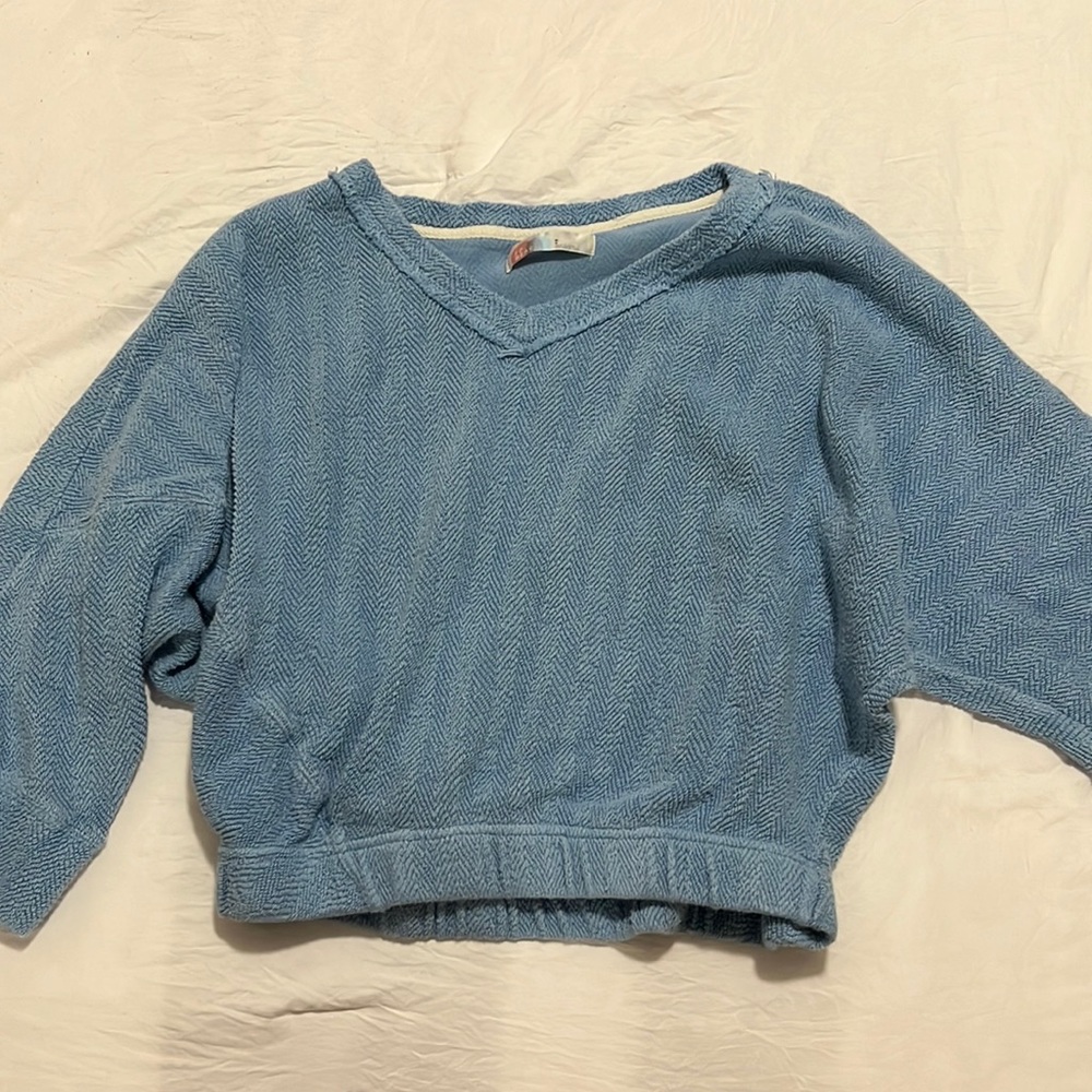 Free People Beach Blue Sweatshirt